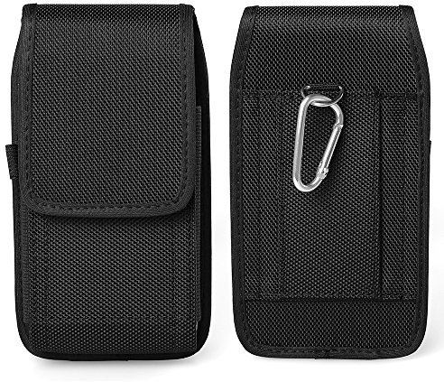Nylon Mobile Phone Holster Belt Clip Case Holder Pouch for iPhone 14 Pro Max 14 Plus Samsung Galaxy S22 Ultra A03s A04s A14 A25 HONOR X6b X7b OnePlus 12 Motorola E20 E30 Moto G14 G55