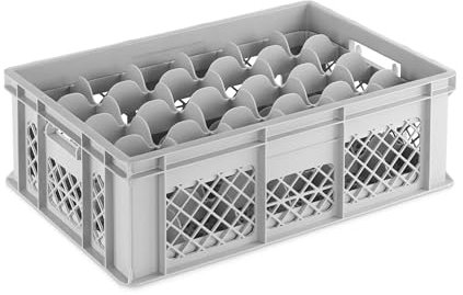 DIE BOX FABRIK Gläserkiste 600x400x200mm mit versch. Einsätzen (24 Gläser 6x4)