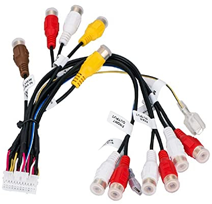 Baceyong Cavo adattatore audio e video RCA a 24 poli per P-ioneer AVIC-F900BT e AVIC-F90BT, Accessori di ricambio per autoradio