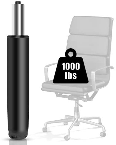 Chair gas lift, gas cylinder, office chair base replacement 1000LB(450kg) office chair gas lift cylinder replacement, Suitable for office chairs, gaming chairs. chair gas cylinder (New Black)