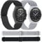 Miimall 2 Stück Nylonband Kompatibel mit Omega x Swatch Speedmaster Moonswatch Armband, Weiche Elastisches Stoff Moonswatch Strap Armbänder für Omega Swatch MoonSwatch Band -Schwarz + Grau