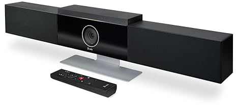 Poly Studio 4K USB-Videokonferenzsystem (Polycom) - Kamera, Mikrofon & Lautsprecherleiste für kleine & mittlere Konferenzräume - Presenter Tracking, NoiseBlock AI, Autoframing, Teams/Zoom zertifiziert