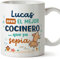 MUGFFINS Tazas Personalizadas para COCINERO hombre - En Español - Mejor que yo Sepia - 11 oz / 330 ml - Regalo Personalizable original y divertido