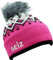 GCOM360 Mütze Seiz rosa-Weiss mit Flauschbommel
