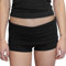 Y2k Strick-Shorts für Damen, schmale Yoga-Shorts, leger, einfarbig, umklappbar, niedrige Taille, Lounge-Shorts, Hose, Schwarz , M