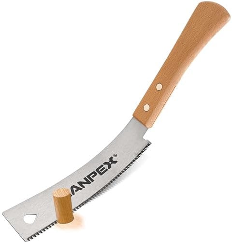 Hanpex 6-Inch Japanese Hand Saw, SK5 Pull Saw, Flexible Blade Flush Cut Woodworking Handsaw for Woodworking, DIY and Other Small Projects