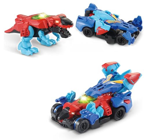 Vtech Combo T-Rex – Dinostarkes 2-in-1 Spielzeug mit Dino- und Fahrzeugmodus – Für Kinder von 3-8 Jahren