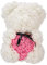 Qianderer Rosenblätter Teddybär Geschenke für Frauen | Künstliche Blumen Rosenbär Valentinstag Geschenke (Weiß, M)