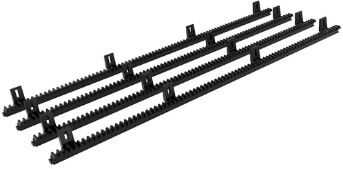 Blütezeit Cremagliera in nylon rinforzato resistente, 4 pezzi, con inserto in metallo per tutti gli apri del cancello scorrevole, incluso hardware di montaggio, totale 4 piedi