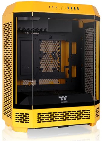 Thermaltake Tower 600 Bumblebee Mid Tower; 2x140mm CT Fans Included; 420mm Radiator Support; 400mm GPU Clearance; Hidden Connector Support; Rotatable PCIe Slots; CA-1Z1-00M4WN-00