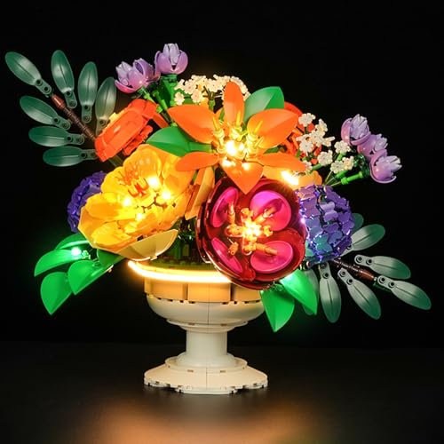YEABRICKS LED Lumière pour Lego-10345 Botanicals La Composition Florale Modèle de Blocs de Construction (Ensemble Lego Non Inclus)