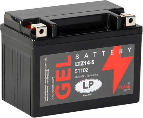 Landport Gel Starter Battery 12 volt, 11.2Ah/10hr, 190 CCA With Gel Technology-Ideal For Motorcycles & Powersport Vehicles Fits Yamaha XVS 950 Bolt (VN03) 2013- MG LTZ14-S