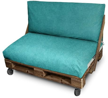 HAPPERS Set wasserdichte und abnehmbare Palettenpolster aus Kunstleder, außen türkis, Patagonien