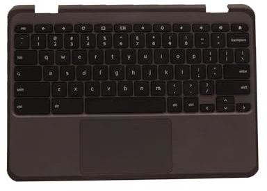 RTDPART Laptop PalmRest&keyboard For Lenovo 500e Chromebook Gen 3 English US 5M11F24825 5M11F24826 5M11F24827 5M11F24828 5M11K67163 With Touchpad Non Backlight Black New