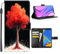 CHUANSHI Étui portefeuille compatible avec LG Velvet 5G V60 V50 V40 V30 Stylo 5 LG Stylo 6 Stylo 7 Tree-CQ40 avec béquille et fentes pour cartes multifonction