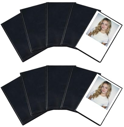 10 Cadres Photo Magnétiques pour Mini Photos - Format 9,3 x 6,3 cm - Cadres Aimantés pour Frigo et Surfaces Métalliques - Noir avec Film Protecteur Transparent pour les cartes postales et les photos