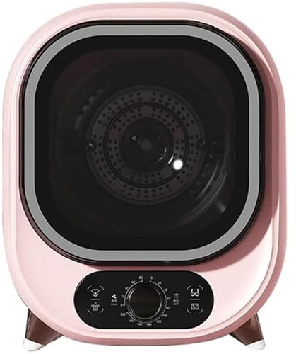 Mini Electric Tumble Dryer – 450W Compact Clothes Dryer, 0.8kg Capacity, 2 Drying Modes, Timer & Overheat Protection, for Apartment, Dorm, RV & Home Use Pink