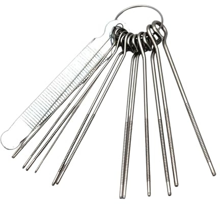 Juego de 14 Limas para Cejuelas de Puente de Guitarra - Herramienta de Reparación para Instrumentos de Cuerda (0.4-1.6mm)