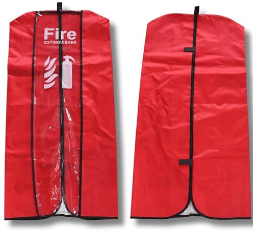 Lot de 2 grandes housses d'extincteur | Peut supporter jusqu'à 9 kg | Manchon de protection transparent imperméable et anti-poussière | Bouclier robuste et résistant aux intempéries pour un usage