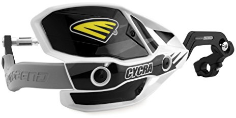 Cycra 1CYC-7408-12X Ultra ProBend CRM Handguards - 1-1/8in. Clamp - White/Black/Gray