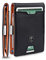 TRAVANDO Austin Herren Slim Wallet mit Geldklammer RFID-blockierendes Bifold Kreditkartenetui für Männer mit Geschenkbox, schwarz/orange