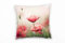 Paul Sinus Art Blumen, grün, rot, Klatschmohn, Pastellfarben Deko Kissen 40x40cm für Couch Sofa Lounge Zierkissen - Dekoration zum Wohlfühlen