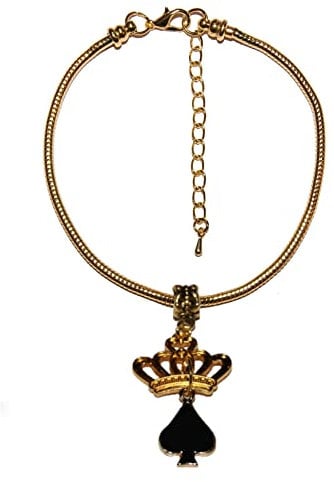 Hotwife Queen Of Spades Gold Euro Anklet Cuckold BBC Ankle Chain QOS Style 2 - Sexy Jewels