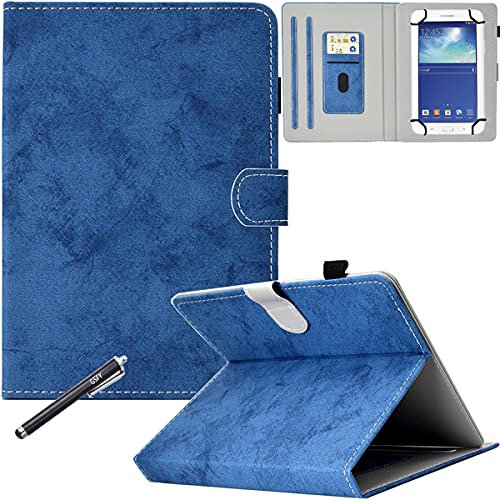 9-10.5 inch Universal Tablet Case, Newshine PU Leather Stand Cover for New iPad 9.7 2017/2018, Galaxy Tab S2/S3 9.7, Amazon Kindle Fire HD 10 and Other 9/9.7/10.1/10.5 inch Models, DC-Blue