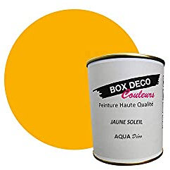 BOX DECO COULEURS Peinture murale acrylique aspect mat Aqua Déco - 750 ml, Jaune Soleil