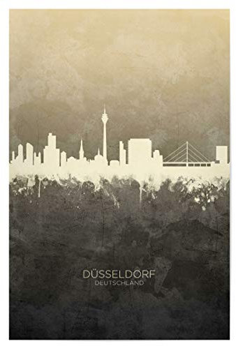 artboxONE Poster 30x20 cm Städte Düsseldorf Germany Skyline Taupe - Bild düsseldorf Cityscape Deutschland