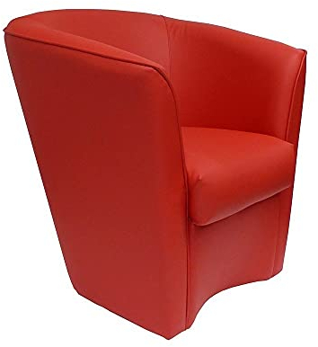 LIBEROSHOPPING.eu - LA TUA CASA IN UN CLIK Schlafzimmer Sessel aus Valentina Öko-Leder mit hoher Qualität gepolstert (Rot)