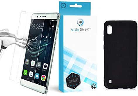 Visiodirect Verre trempé 3D pour iPhone XR 6.1 + Coque de Protection Noir Souple Silicone