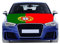 Housse de capot de voiture surdimensionnée avec drapeau national de 0,9 x 1,5 m/1,8 x 2,1 m. Tissus élastiques peut être lavée, convient pour grands SUV et camionnettes (Portugal, 1,8 x 2,1 m)