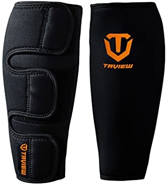 TAVIEW Schienbeinschoner für Gewichtheben, Kreuzheben, Wadenstütze, 5 mm dickes Neopren, für EasyWear, Kreuzheben, Schienbeinschoner, Trainingshosen und Strumpfhosen, ultimativer Schienbeinschutz