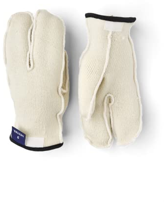 HESTRA Unisex Wool Terry Split Mitt Liner Handschuhe Beige 8