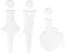 Pictogramme WC en relief. Plexi noir, blanc, miroir argent ou or. Lot de 3 plaques porte Toilettes hommes, femmes, handicapés autocollantes - Plexi blanc -