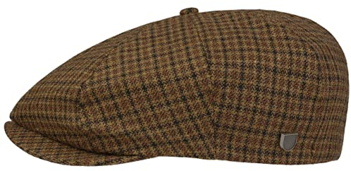 Brixton Brood Check Flatcap Schirmmütze Ballonmütze Karocap (60 cm - braun)