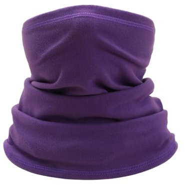 Damen Herren Winter Loop Schal Loopschal Schlauchschal Halsschal Halswaermer Multifunktionstuch Fleece Halswärmer Halstuch Winddicht Ski Maske Warmer für Outdoor Radsport Motorrad Laufen,Lila,L