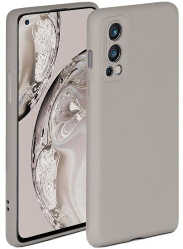ONEFLOW Soft Case für OnePlus Nord 2 5G Hülle aus Silikon mit Kameraschutz, Silikonhülle mit erhöhtem Schutz fürs Display, Backcover Schutzhülle, weiche Handyhülle, Taupe
