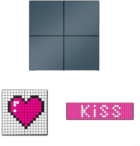 LED Display Pixel Art Digitaler Bilderrahmen Wandleuchte Anzug, LED Light Sign Digital Frame Dekoration Display, Multifunktionale LED Mosaik Pixel Anzeige: DIY Text Muster(AU)