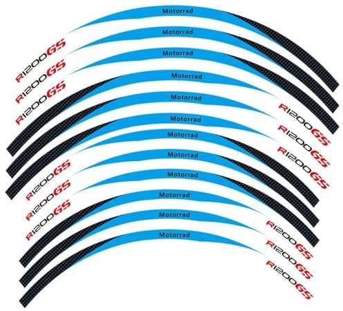 YESKIT Adhesivos Decorativos modificados Pegatinas para Ruedas De Motocicletas, Cinta Reflectante para Llanta De Moto, Cinta para R1200GS Adventure 19''17'' (Color : 5)