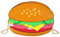 Mc-Donald-s Burger Umhängetasche Damen Groß Handtasche Verrückte Ausgefallene Taschen Mädchen Umhängetasche Kostüm Accessoires Kawaii Bag(Burger)