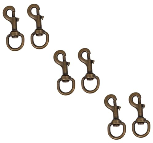 Sosoport 6 STK Haken mit Drehgelenk Nähen Geschirrzubehör hundezubehör Dog Accessories Karabinerverschlüsse Zugseilschnalle Haustierzubehör Großer Hund anschließen Etikett Leine rotieren