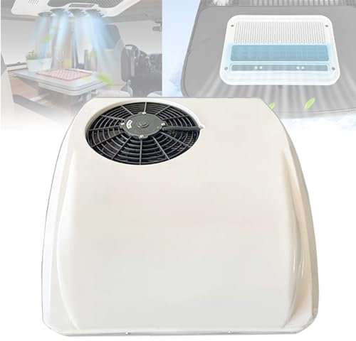 Quixnova Climatiseur électrique 24 V pour Toit de Camion, Camping-Car, unité de climatisation de stationnement 2 en 1 pour Bateau, Automobile, remorque de Voyage, Refroidissement Uniquement