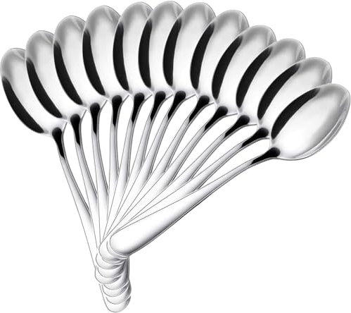 ALLBASA Kaffeelöffel, Kaffeelöffel, kleiner Kaffeelöffel, Kaffeelöffel aus Edelstahl (12 Stück, Kaffeelöffel)
