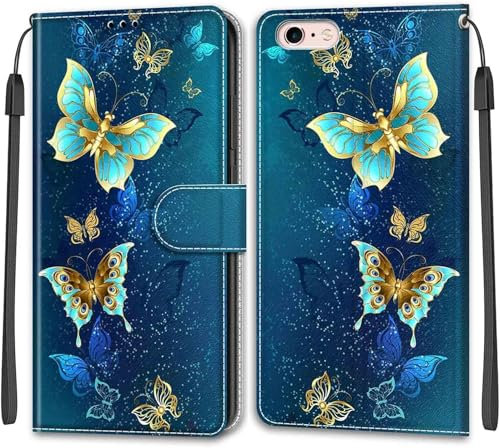 PU Leather Flip Wallet Case - Magnetic Closure Cover for iPhone 6 Plus/6s Plus