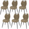 LEWE Esszimmerstühle 6er Set, Küchenstühle Wohnzimmerstuhl Polsterstuhl mit Metallbeine,Stuhl mit Stoff-Rückenlehne, Stühle für Esszimmer Wohnzimmer Küche