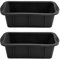 YXHZVON 2 Pièces Moule Gateau Silicone, Moules à pain Moules en Silicone Fondants à pain Plateau Antiadhésif Rectangle Moule Cake Silicone pour la Cuisson du Pain Des Gateaux Des Toasts(Noir)