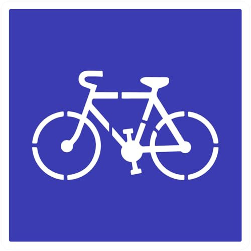 PANNEAU VÉLO. PANNEAU PISTE CYCLABLE. PANNEAUX PISTE VÉLO. SIGNALÉTIQUE OBLIGATOIRE. PANNEAU SIGNALISATION ROUTIÈRE. - 125 x 125 mm - Adhésif - Adhésif -