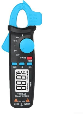 True RMS, multimetro AC DC, misuratore digitale con diodo ohm, tester NCV di piccole dimensioni, rilevamento senza tensione, funzioni multiple (blu)